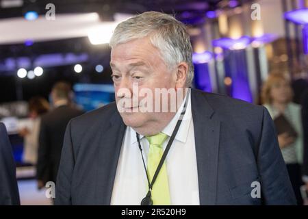 Bruxelles, Belgio. 31st maggio, 2023. Marc Tarabella, membro del parlamento europeo, ha raffigurato nel corso di una sessione plenaria del Parlamento europeo, a Bruxelles, mercoledì 31 maggio 2023. BELGA PHOTO HATIM KAGHAT Credit: Belga News Agency/Alamy Live News Foto Stock