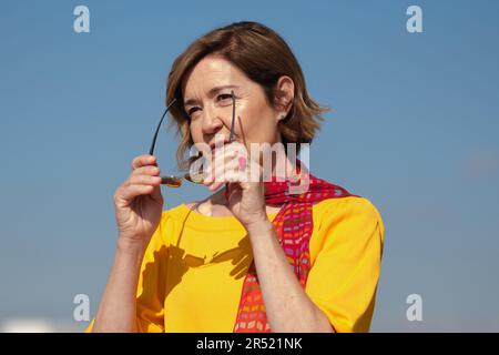 Madrid, Spagna. 31st maggio, 2023. Maria Pujalte partecipa alla nuova serie SkyShowtime "Las Invisibles", presso l'Hotel Emperador di Madrid. Credit: SOPA Images Limited/Alamy Live News Foto Stock