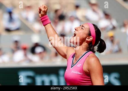 Parigi, Francia. 31st maggio, 2023. Il tennista Caroline Garcia (Francia) è in azione al torneo di tennis French Open Grand Slam del 2023 a Roland Garros, Parigi, Francia. Frank Molter/Alamy Live notizie Foto Stock