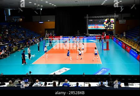 Zlin, Repubblica Ceca. 31st maggio, 2023. Il Pallavolo da donna European Golden League 2nd round match Repubblica Ceca vs Slovacchia a Zlin, Repubblica Ceca, 31 maggio 2023. Credit: Galibor Gluck/CTK Photo/Alamy Live News Foto Stock