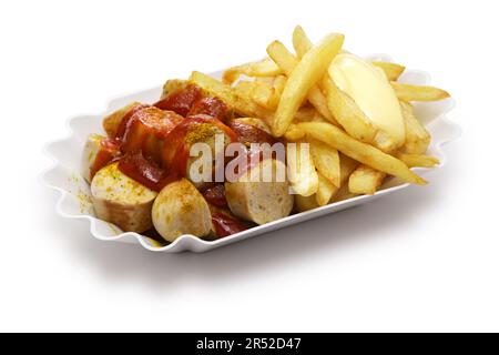 currywurst, salsiccia di curry tedesca, cibo di strada Foto Stock