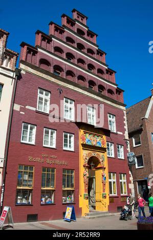 Lueneburg, Ratsapotheke, Farmacia, bassa Sassonia, Germania Foto Stock