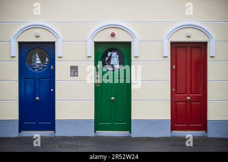 Colourful Doors, Cobh, County Cork, Irlanda Foto Stock