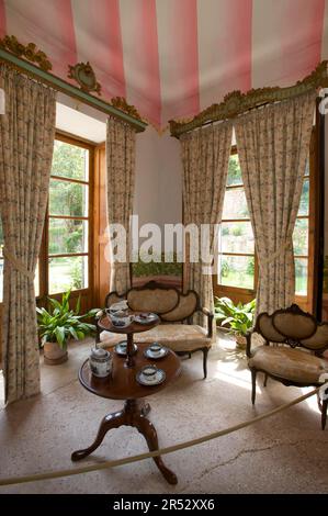 Salon, la Granja Estate, Tramuntana, Maiorca, Isole Baleari, Spagna Foto Stock