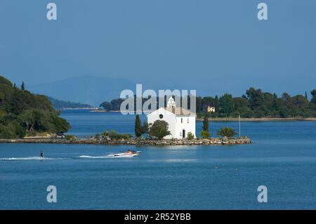 Dafnila, Corfù, Isole IONIE, Grecia Foto Stock