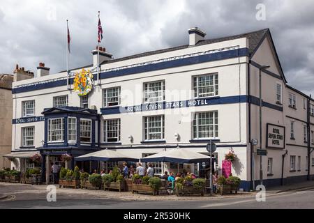 TOTNES, DEVON, Regno Unito - LUGLIO 29 :Royal Seven Stars Hotel at Totnes on Luglio 29, 2012. Persone non identificate Foto Stock