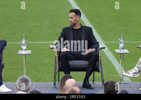 Barcellona, Spagna. 31st maggio, 2023. BARCELLONA, SPAGNA - MAGGIO 31: .Sergio Busquets durante il suo congedo al campo Spotify Nou il 31 Maggio 2023 a Barcellona, Spagna (Credit Image: © Gerard Franco/DAX via ZUMA Press Wire) SOLO PER USO EDITORIALE! Non per USO commerciale! Foto Stock