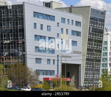 Mosca, Russia-Aprile 24,2016. Policlinico numero 201 in un Zelenograd Foto Stock