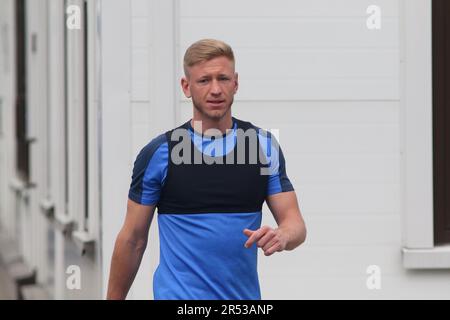 San Pietroburgo, Russia. 31st maggio, 2023. Dmitri Chistyakov della Zenit Football Club visto durante la sessione di allenamento al Gazprom Training Centre prima della partita del 30th° turno della Russian Premier League, Zenit Saint Petersburg - Fakel Voronezh. (Foto di Konstantinov/SOPA Images/Sipa USA) Credit: Sipa USA/Alamy Live News Foto Stock