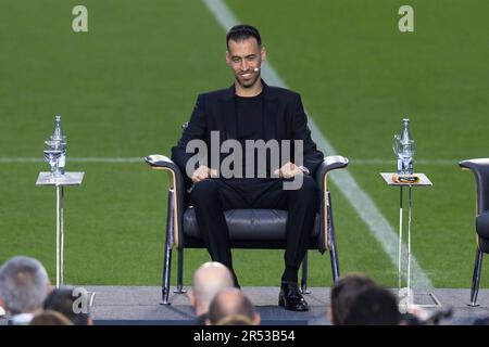 Barcellona, Spagna. 31st maggio, 2023. BARCELLONA, SPAGNA - MAGGIO 31: .Sergio Busquets durante il suo congedo al campo Spotify Nou il 31 Maggio 2023 a Barcellona, Spagna (Credit Image: © Gerard Franco/DAX via ZUMA Press Wire) SOLO PER USO EDITORIALE! Non per USO commerciale! Foto Stock