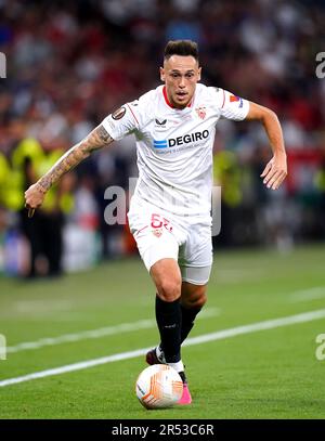 Lucas Ocampos di Siviglia durante la finale della UEFA Europa League alla Puskas Arena, Budapest. Data immagine: Mercoledì 31 maggio 2023. Foto Stock