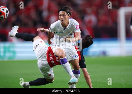 Saitama Stadium 2002, Saitama, Giappone. 31st maggio, 2023. Shunki Higashi (Sanrecce), 31 MAGGIO 2023 - Calcio/Calcio : 2023 J1 incontro di Lega tra Urawa Reds - Sanrecce Hiroshima al Saitama Stadium 2002, Saitama, Giappone. Credit: YUTAKA/AFLO SPORT/Alamy Live News Foto Stock