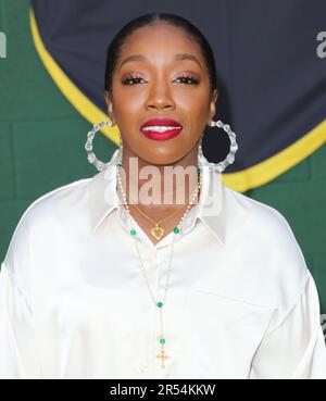 Westwood, Stati Uniti. 31st maggio, 2023. Estelle arriva al Shooting Stars Premiere che si tiene presso il Regency Village Theatre di Westwood, California, mercoledì 31 maggio 2023. (Foto di Juan Pablo Rico/Sipa USA) Credit: Sipa USA/Alamy Live News Foto Stock