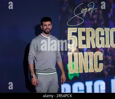 Sabadell, Barcellona, Spagna. 31st maggio, 2023. Barcellona Spagna 31.05.2023 Gerard Pique (FC Barcelona) posa per la fotocellula durante l'addio Sergio Busquets (FC Barcelona) a Camp Nou su 31. Mayl 2023 a Barcellona. (Credit Image: © Xavi Urgeles/ZUMA Press Wire) SOLO PER USO EDITORIALE! Non per USO commerciale! Foto Stock