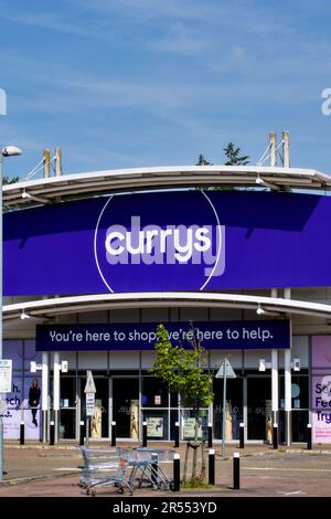 Currys Store, Century Retail Park, Watford, Herts, Inghilterra, REGNO UNITO Foto Stock