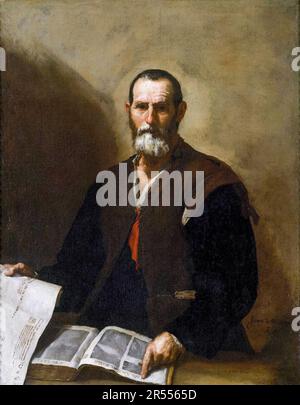 Jusepe de Ribera, filosofo Crate, ritratto pittura 1636 Foto Stock