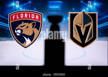 FLORIDA, USA, 31 MAGGIO 2023: Chasing Hockey's Holy Graal: Stanley Cup Finals 2023 - Florida Panthers vs Vegas Golden Knights Foto Stock