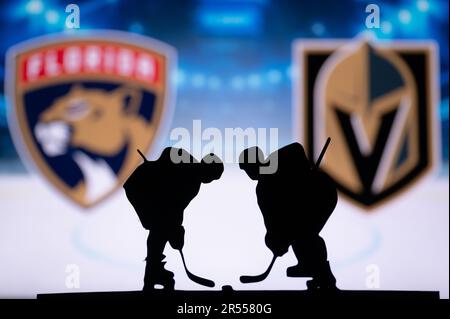 LAS VEGAS, USA, 31 MAGGIO 2023: Glory on Ice: Florida Panthers vs Vegas Golden Knights Battle per la Stanley Cup Foto Stock