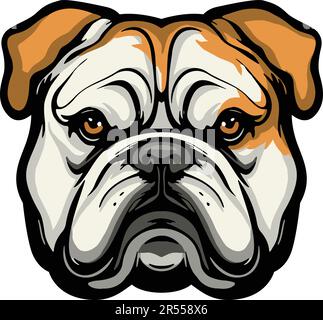 Illustrazione della faccia Bulldog. Cane. Bulldog francese. Vettore Illustrazione Vettoriale