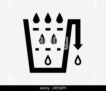 Icona filtro Biosand. Purificazione dell'acqua Purify Sand Filtration Container Clean drink Sign Symbol Black Artwork Graphic Illustration Clipart EPS Vector Illustrazione Vettoriale