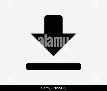 Download icona interfaccia App freccia giù carica sito rete file applicazione tecnologia Firma simbolo grafico Illustrazione grafico Clipart EPS vettore Illustrazione Vettoriale