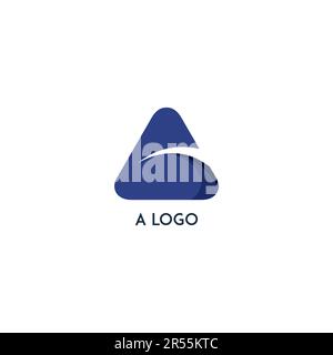 Simbolo del logo. Design del logo lettera A. Un logo iniziale Illustrazione Vettoriale