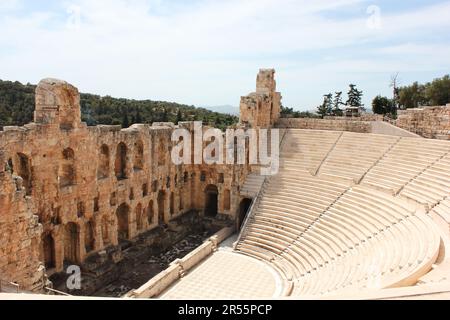 Teatro di Erode Attico nell'Acropoli di Atene, Grecia Foto Stock