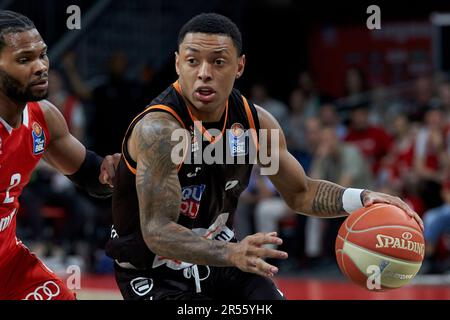 2022/2023 Basketball Bundesliga, FC Bayern München vs ratiopharm ulm, Playoff Halbfinale gioco 2 2023-05-30 in München (Audi Dome) dos SANTOS Yago M Foto Stock