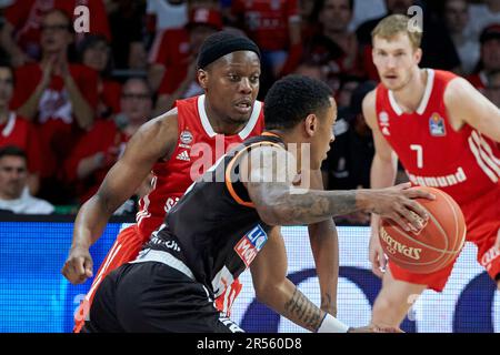 2022/2023 Basketball Bundesliga, FC Bayern München vs ratiopharm ulm, Playoff Halbfinale gioco 2 2023-05-30 in München (Audi Dome) dos SANTOS Yago M Foto Stock