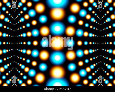 Illustrazione astratta della struttura cristallina atomica Foto Stock