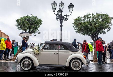 Un matrimonio siciliano a Taormina Sicilia Foto Stock