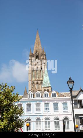 Una vista della cattedrale di Truro, Cornovaglia, Regno Unito Foto Stock