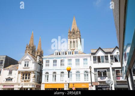 Una vista della cattedrale di Truro, Cornovaglia, Regno Unito Foto Stock
