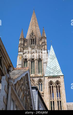Una vista della cattedrale di Truro, Cornovaglia, Regno Unito Foto Stock