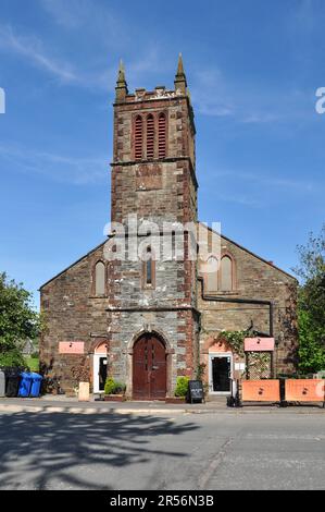 L'ex chiesa di Rutherford Hall, High Street, Gatehouse of Fleet, Dumfries e Galloway, Scozia, REGNO UNITO Foto Stock