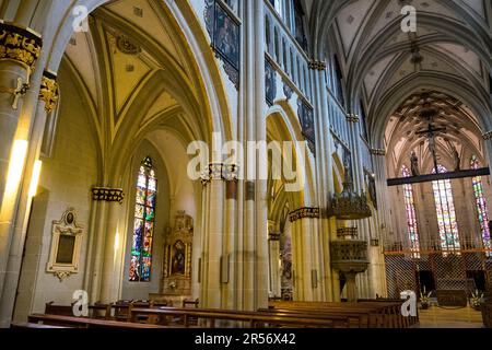 Svizzera. Cantone Friburgo. Friburgo. St Cattedrale di Nicolas Foto Stock