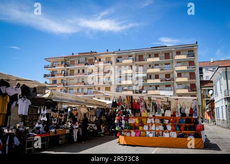 Italia. Piemonte. Intra-Verbania. mercato locale Foto Stock