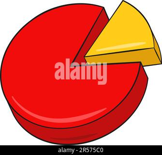 Grafico a torta. Cartone animato. Illustrazione vettoriale Illustrazione Vettoriale