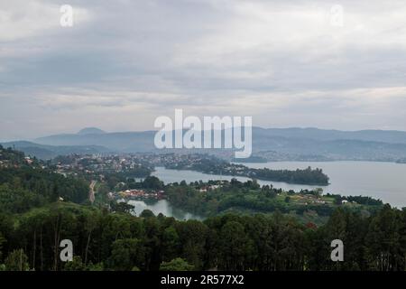 Ruanda. Cyangugu. Bukavu view (Congo) Foto Stock