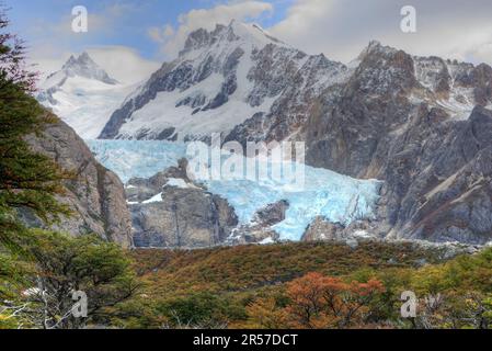 Mirador del Glaciar Piedras blancas a El Chalten, Argentina Foto Stock