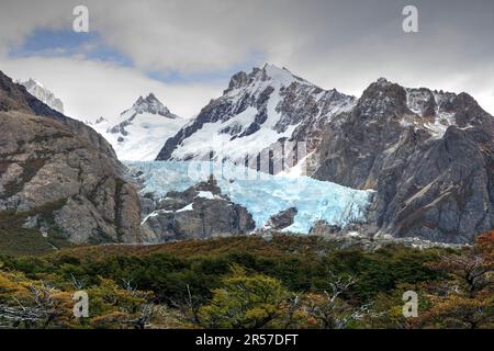 Mirador del Glaciar Piedras blancas a El Chalten, Argentina Foto Stock