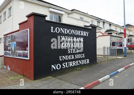 Quartiere lealista di Londonderry Foto Stock