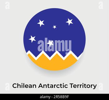 Cilean Antartic Territory flag bolla cerchio forma rotonda icona vettore illustrazione Illustrazione Vettoriale