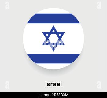 Israele bandiera cerchio bolla forma rotonda icona figura vettore Illustrazione Vettoriale
