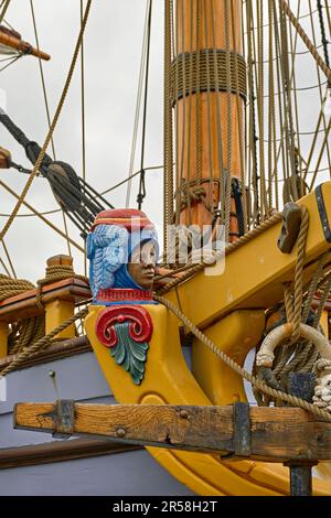 Il Kalmar Nyckel è una replica della nave di Peter Minuit che attraccò in Nuova Svezia (ora Delaware) nel 1638. La nave funge da ambasciatore educativo. Foto Stock