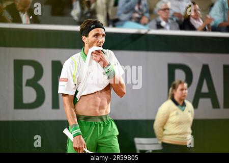 Parigi, Francia. 01st giugno, 2023. Arthur Rinderknech durante il torneo di tennis French Open, Grand Slam il 1 giugno 2023 allo stadio Roland Garros di Parigi. Credit: Victor Joly/Alamy Live News Foto Stock