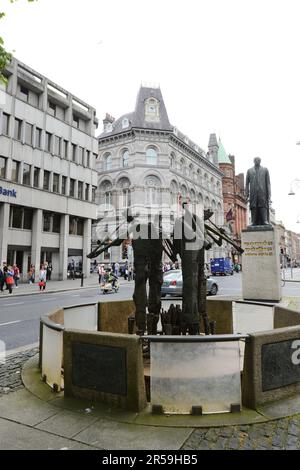 Thomas Davis fontana commemorativa su Dame Street, Dublino, Irlanda. Foto Stock