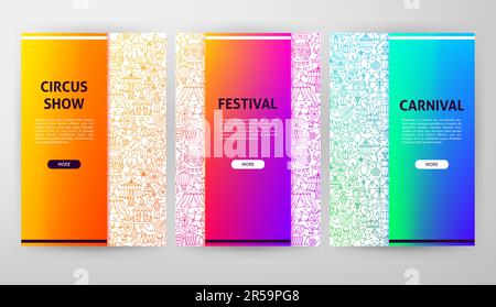 Circus Web Design Illustrazione Vettoriale