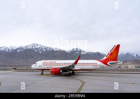 Aeroporto Kushok Bakula Rimpochee di Leh, India Foto Stock
