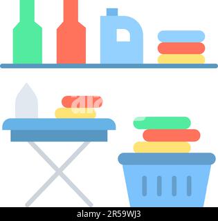 Immagine vettoriale icona lavanderia. Illustrazione Vettoriale